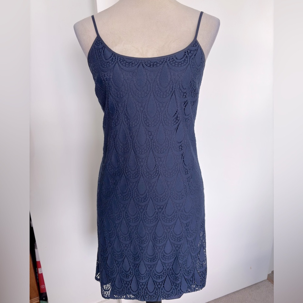 Lilly Pulitzer Blue Lace Slip Dress
